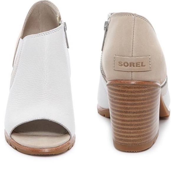Sorel Nadia Ankle Bootie in Off White and  Beige - Picture 8 of 10
